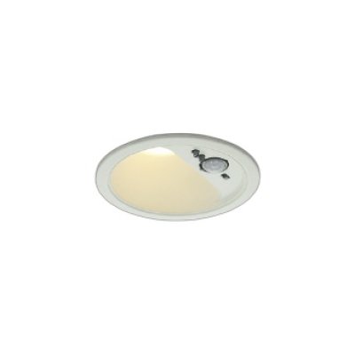 画像1: コイズミ照明 AD1276W27 ダウンライト φ100 非調光 電球色 高気密SB 人感センサ 高演色R+ 防雨型 パウダリーホワイト