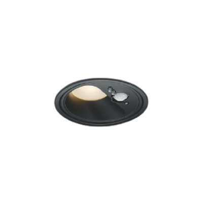 画像1: コイズミ照明 AD1285B27 ダウンライト φ100 非調光 電球色 高気密SB 人感センサ 高演色R+ 防雨型 マットブラック