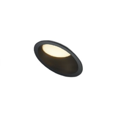 画像1: コイズミ照明 AD7352B27 ダウンライト φ100 調光(調光器別売) 電球色 パネル 高気密SB 傾斜 ウォールウォッシャー 高演色R+ 防雨・防湿型 ブラック