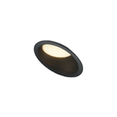 画像1: コイズミ照明 AD7353B27 ダウンライト φ100 調光(調光器別売) 電球色 パネル 高気密SB 傾斜 ウォールウォッシャー 高演色R+ 防雨・防湿型 ブラック