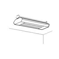 インターセントラル SNS-400 スノーヒート 輻射式遠赤外線ヒーター 融雪・屋外専用 天吊・コーナータイプ 単相200V W850×H112 受注生産品 §♪