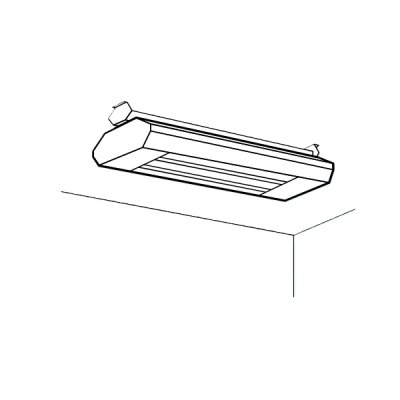 画像1: インターセントラル SNS-400 スノーヒート 輻射式遠赤外線ヒーター 融雪・屋外専用 天吊・コーナータイプ 単相200V W850×H112 受注生産品 §♪