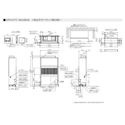 画像4: 三菱 KFHV-P9A 産業用除湿機 除湿専用 床置形(インバータタイプ) 三相200V ♪