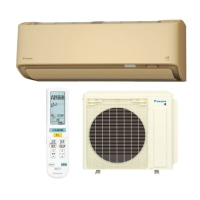画像1: ダイキン S566ATAV-C エアコン 18畳 ルームエアコン AXシリーズ 室外電源タイプ 単相200V 20A 18畳程度 ベージュ (S565ATAV-C 後継品) ♪