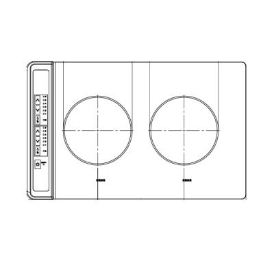 画像1: 三化工業 SIH-BH223BJW-W クッキングヒーター IHヒーター 上面操作タイプ 横型 ホワイト 単相200V ♪