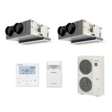 パナソニック 『PA-P112F7GDBC＋分岐管』 業務用エアコン 天井ビルトインカセット形 XEPHY Premium エコナビ 同時ツイン P112形 4.0馬力 三相200V ♪