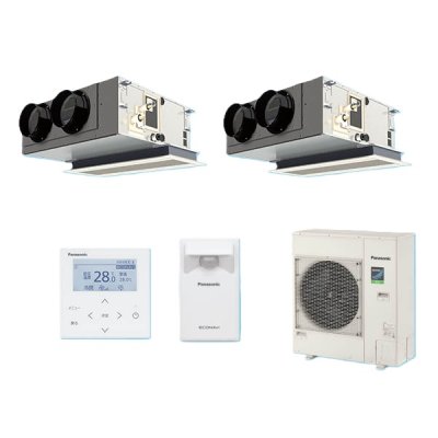 画像1: パナソニック 『PA-P112F7HDBC＋分岐管』 業務用エアコン 天井ビルトインカセット形 XEPHY Eco エコナビ 同時ツイン P112形 4.0馬力 三相200V ♪