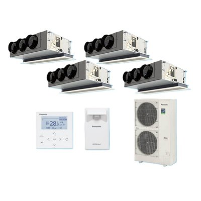 画像1: パナソニック 『PA-P280F7HVBC＋分岐管』 業務用エアコン 天井ビルトインカセット形 XEPHY Eco エコナビ 同時ダブルツイン P280形 10.0馬力 三相200V ♪