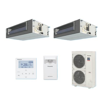 画像1: パナソニック 『PA-P160FE7GDBC＋分岐管』 業務用エアコン ビルトインオールダクト形 XEPHY Premium エコナビ 同時ツイン P160形 6.0馬力 三相200V ♪