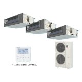 パナソニック 『PA-P224FE7GTNBC＋分岐管』 業務用エアコン ビルトインオールダクト形 XEPHY Premium 標準 同時トリプル P224形 8.0馬力 三相200V ♪