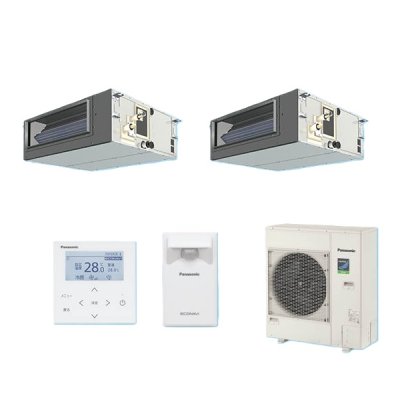 画像1: パナソニック 『PA-P112FE7HDBC＋分岐管』 業務用エアコン ビルトインオールダクト形 XEPHY Eco エコナビ 同時ツイン P112形 4.0馬力 三相200V ♪