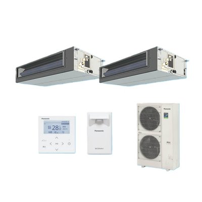 画像1: パナソニック 『PA-P224FE7HDBC＋分岐管』 業務用エアコン ビルトインオールダクト形 XEPHY Eco エコナビ 同時ツイン P224形 8.0馬力 三相200V ♪