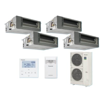 画像1: パナソニック 『PA-P224FE7HVBCL＋分岐管』 業務用エアコン ビルトインオールダクト形 XEPHY Eco エコナビ 同時ダブルツイン P224形 8.0馬力 三相200V ♪