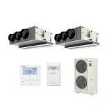 パナソニック 『PA-P140F7KDBC＋分岐管』 業務用エアコン 天井ビルトインカセット形 フル暖 XEPHY エコナビ 同時ツイン P140形 5.0馬力 三相200V ♪