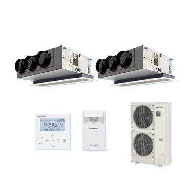画像1: パナソニック 『PA-P140F7KDBC＋分岐管』 業務用エアコン 天井ビルトインカセット形 フル暖 XEPHY エコナビ 同時ツイン P140形 5.0馬力 三相200V ♪