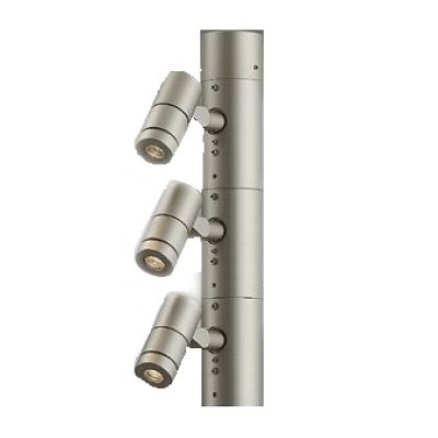画像1: 大光電機(DAIKO) LLP-7220XU アウトドアライト ポールスポットライト 灯具本体 3灯用 ランプ別売 ポール別売 電源内蔵 防雨・防湿型 ステンカラー