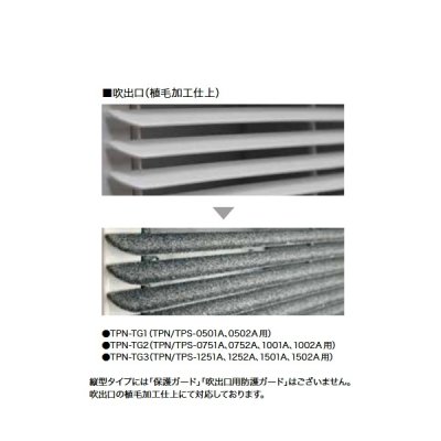 画像2: インターセントラル TPN-TG1 パネルヒーター 自然対流式パネル型ヒーター 縦型タイプ (オプション) TPN/TPS-0501A、0502A用 吹出口(植毛加工仕上) ♪