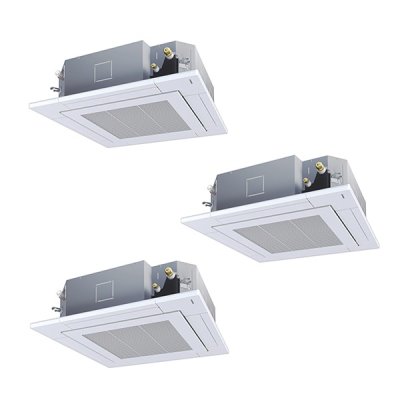 画像1: 日本キヤリア/旧東芝 GUSC160141XU 業務用エアコン 天井カセット 4方向吹出し スーパーパワーエコゴールド 同時トリプル P160 6馬力 三相200V ワイヤレス ♪∀