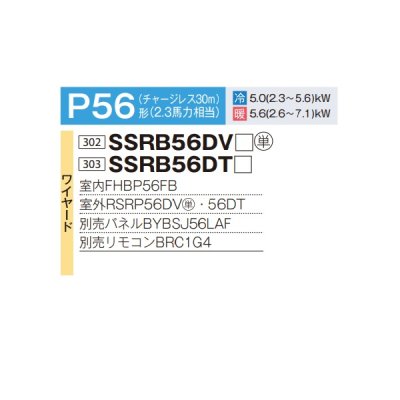 画像2: ダイキン SSRB56DV 業務用エアコン 天井埋込カセット形 ビルトインHi ペア FIVESTARZEAS P56形 2.3馬力 単相 ワイヤード ♪
