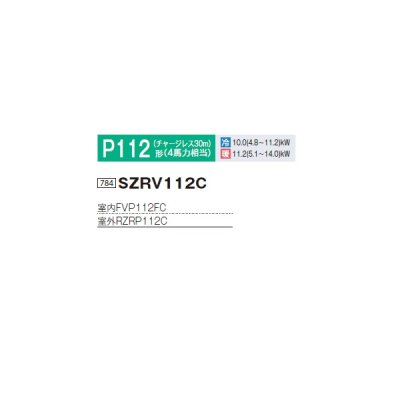 画像2: ダイキン SZRV112C 業務用エアコン 床置形 ペア EcoZEAS P112形 4馬力 三相 ♪