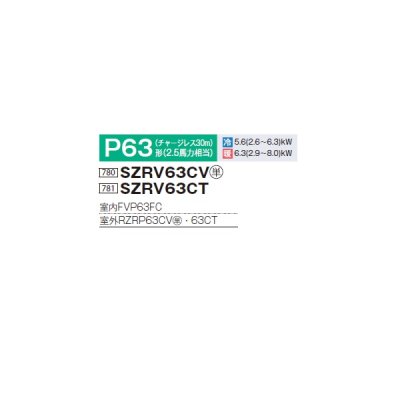 画像2: ダイキン SZRV63CV 業務用エアコン 床置形 ペア EcoZEAS P63形 2.5馬力 単相 ♪