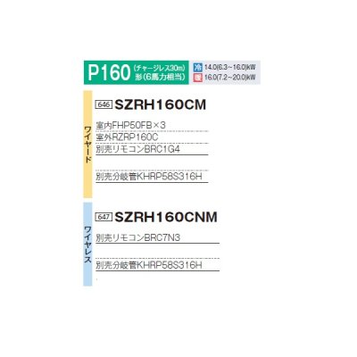 画像2: ダイキン 『SZRH160CNM+分岐管』 業務用エアコン 天井吊形 標準 トリプル同時マルチ EcoZEAS P160形 6馬力 三相 ワイヤレス ♪