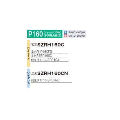 画像2: ダイキン SZRH160CN 業務用エアコン 天井吊形 標準 ペア EcoZEAS P160形 6馬力 三相 ワイヤレス ♪