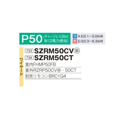 画像2: ダイキン SZRM50CT 業務用エアコン 天井埋込ダクト形 高静圧 ペア EcoZEAS P50形 2馬力 三相 ワイヤード ♪