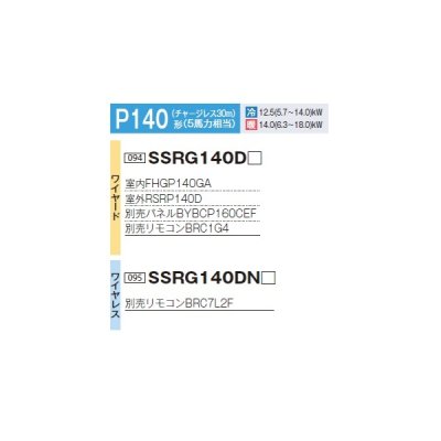 画像2: ダイキン SSRG140DN F 業務用エアコン 天井埋込カセット形 エコ・ダブルフロー センシング ペア FIVESTARZEAS P140形 5馬力 三相 ワイヤレス ♪
