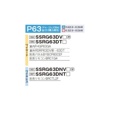 画像2: ダイキン SSRG63DV F 業務用エアコン 天井埋込カセット形 エコ・ダブルフロー センシング ペア FIVESTARZEAS P63形 2.5馬力 単相 ワイヤード ♪
