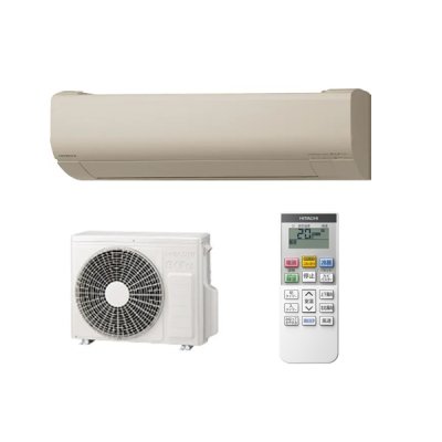 画像1: 日立 RAS-VJ2226S(C) エアコン 6畳 ルームエアコン VJシリーズ 白くまくん 単相100V 6畳程度 シャインベージュ (RAS-VJ2225S-Cの後継品) ♪