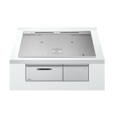 画像1: 日立 HT-N8ASTWF(S) IHクッキングヒーター ビルトイン 3口 IH N8ATシリーズ 鉄・ステンレス対応 幅75cm レンジフードファン連動 シルバー ♪