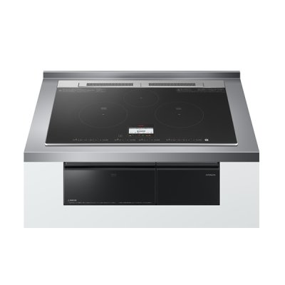 画像1: 日立 HT-N8AKTWF(K) IHクッキングヒーター ビルトイン 3口 IH N8ATシリーズ 鉄・ステンレス対応 幅75cm レンジフードファン連動 ブラック ♪