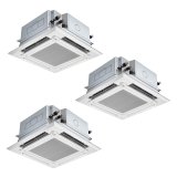 三菱 PLZT-ZRMP160HFG6 業務用エアコン 4方向天井カセット i-スクエアタイプ スリムZR 同時トリプル P160形 6馬力 三相200V ワイヤード ♪∀