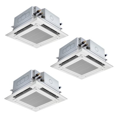 画像1: 三菱 PLZT-ZRMP224HFG6 業務用エアコン 4方向天井カセット i-スクエアタイプ スリムZR 同時トリプル P224形 8馬力 三相200V ワイヤード ♪∀