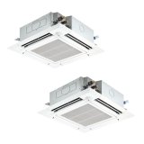 三菱 PLZX-ZRMP224HLF6 業務用エアコン 4方向天井カセット i-スクエアタイプ スリムZR 同時ツイン P224形 8馬力 三相200V ワイヤレス ♪∀