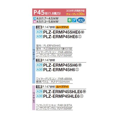 画像2: 三菱 PLZ-ERMP45SHE6 業務用エアコン 4方向天井カセット i-スクエアタイプ スリムER 標準シングル P45形 1.8馬力 単相200V ワイヤード ♪∀
