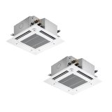 三菱 PLZX-ZRMP112GF6 業務用エアコン 4方向天井カセット コンパクトタイプ スリムZR 同時ツイン P112形 4馬力 三相200V ワイヤード ♪∀