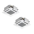 三菱 PLZX-ZRMP140GF6 業務用エアコン 4方向天井カセット コンパクトタイプ スリムZR 同時ツイン P140形 5馬力 三相200V ワイヤード ♪∀