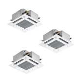 三菱 PLZT-ZRMP160GF6 業務用エアコン 4方向天井カセット コンパクトタイプ スリムZR 同時トリプル P160形 6馬力 三相200V ワイヤード ♪∀