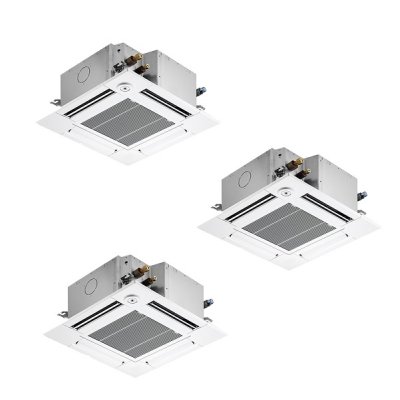 画像1: 三菱 PLZT-ZRMP224GF6 業務用エアコン 4方向天井カセット コンパクトタイプ スリムZR 同時トリプル P224形 8馬力 三相200V ワイヤード ♪∀