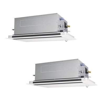 画像1: 三菱 PLZX-ZRMP112LF6 業務用エアコン 2方向天井カセット スリムZR 同時ツイン P112形 4馬力 三相200V ワイヤード ♪∀