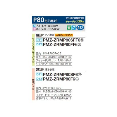 画像2: 三菱 PMZ-ZRMP80FF6 業務用エアコン 1方向天井カセット スリムZR 標準シングル P80形 3馬力 三相200V ワイヤード ♪∀