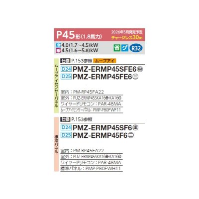 画像2: 三菱 PMZ-ERMP45F6 業務用エアコン 1方向天井カセット スリムER 標準シングル P45形 1.8馬力 三相200V ワイヤード ♪∀