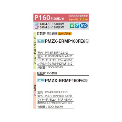 画像2: 三菱 PMZX-ERMP160F6 業務用エアコン 1方向天井カセット スリムER 同時ツイン P160形 6馬力 三相200V ワイヤード ♪∀