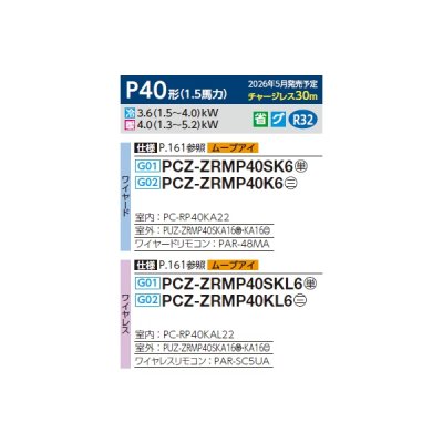 画像2: 三菱 PCZ-ZRMP40K6 業務用エアコン 天吊 スリムZR 標準シングル P40形 1.5馬力 三相200V ワイヤード ♪∀
