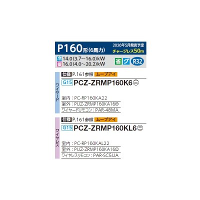 画像2: 三菱 PCZ-ZRMP160K6 業務用エアコン 天吊 スリムZR 標準シングル P160形 6馬力 三相200V ワイヤード ♪∀