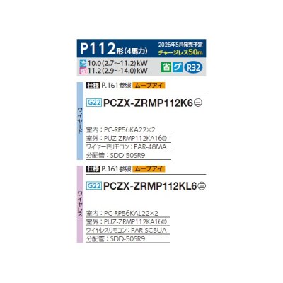画像2: 三菱 PCZX-ZRMP112KL6 業務用エアコン 天吊 スリムZR 同時ツイン P112形 4馬力 三相200V ワイヤレス ♪∀