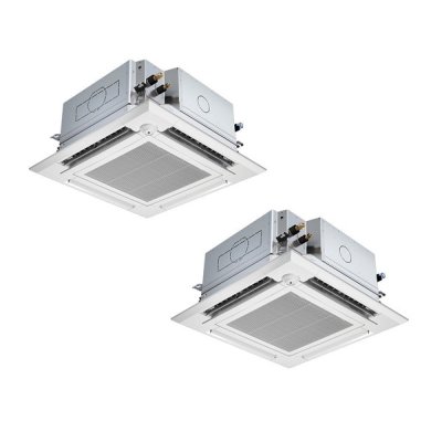 画像1: 三菱 PLZX-DHRMP140HFG6 業務用エアコン 4方向天井カセット i-スクエアタイプ ズバ暖スリム DHシリーズ 同時ツイン P140形 5馬力 三相200V ワイヤード ♪