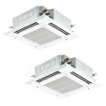 三菱 PLZX-HRMP80H6 業務用エアコン 4方向天井カセット i-スクエアタイプ ズバ暖スリム Hシリーズ 同時ツイン P80形 3馬力 三相200V ワイヤード ♪
